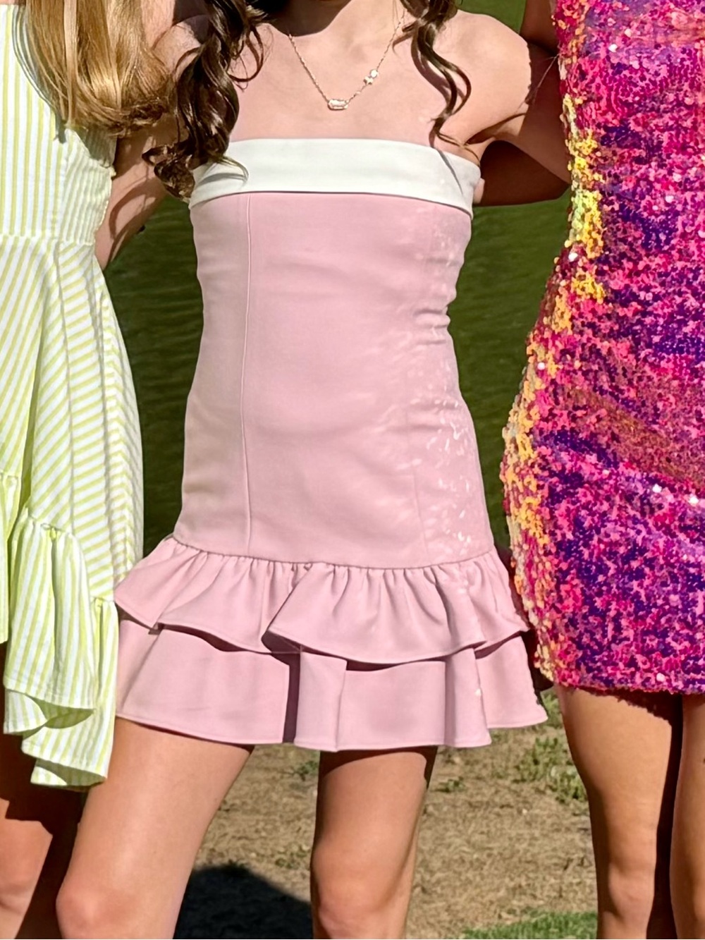 Pink Ruffle Dress - Picture 3 of 4
